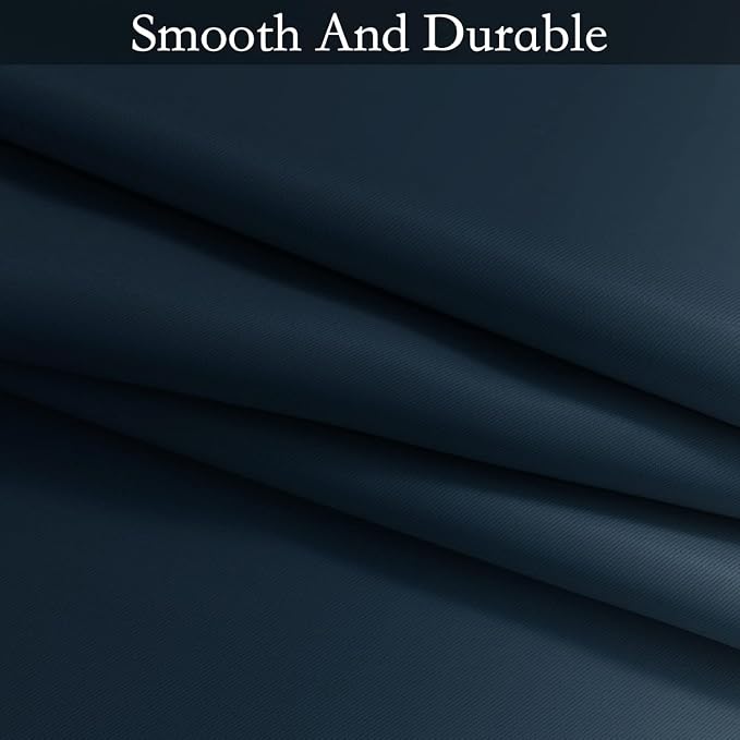 SimpleHome Ombre Navy Blue to Grey White Curtains - Image 6
