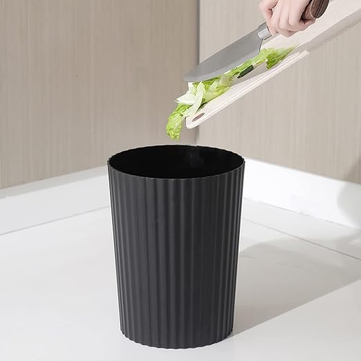 Small Bathroom Trash Can Plastic Wastebasket Garbage Can Black 4 Pack | Sturdy - Image 5