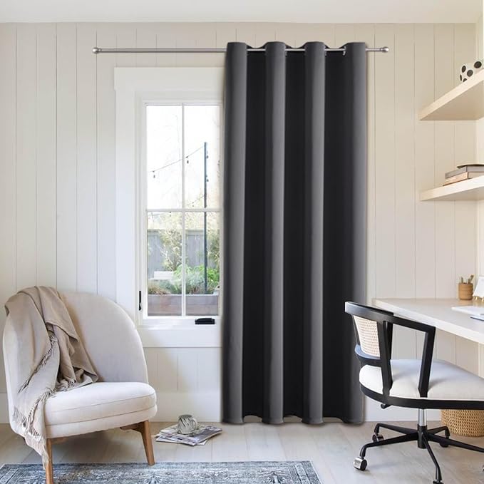 ChrisDowa Blackout Curtains Door Curtain Doorway Closet Drapes, 1 Panel | 52W x by ChrisDowa