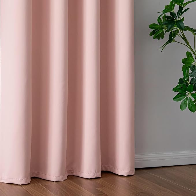 IGEMAEVE Blackout Curtains for Bedroom Grommet Gossamer Pink 52" W x 108" L | - Image 5