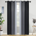 COSVIYA Grommet Ombre Black Room Darkening Curtains 84 inch by COSVIYA