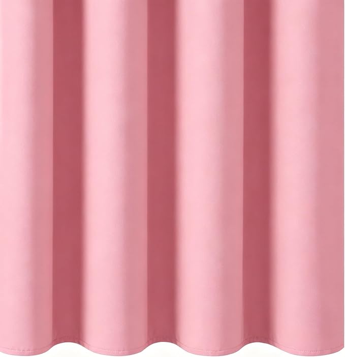 Pink Thermal Blackout Curtains/42 x 72 Inch/Set of 2 Panels Room Darkening - Image 8