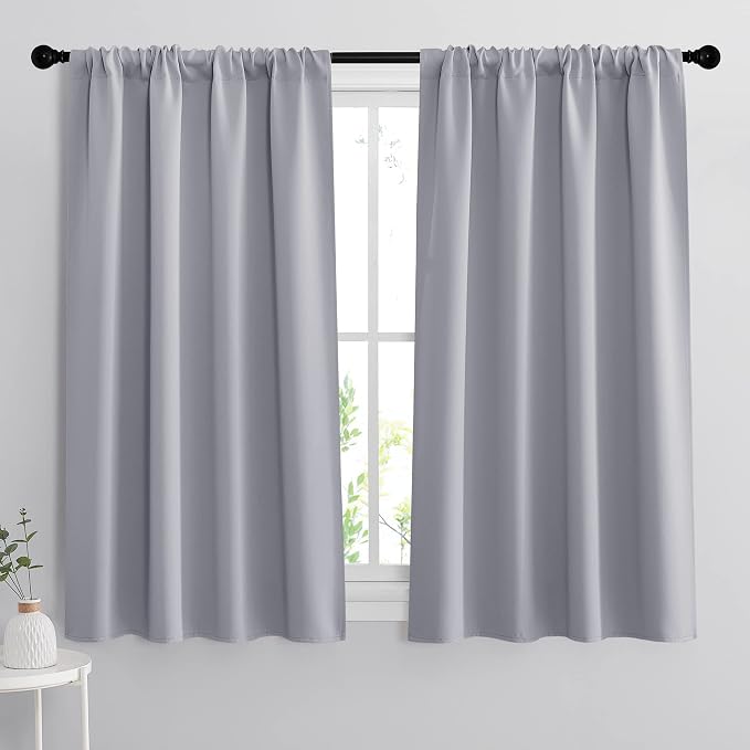 RYB HOME Blackout Curtains for Bedroom Living Room Nursery 63 inches Long | by RYBHOME