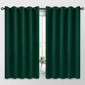 COSVIYA Grommet Room Darkening Dark Green Curtains 63 inch Long by COSVIYA