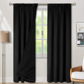 BGment Black Blackout Curtains for Bedroom 90 Inch Length 2 Panels | Thermal by BGment