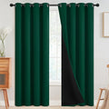 SimpleHome Dark Green 100% Blackout Curtains Room Darkening Living Room 96 | by SimpleHome