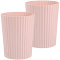 JiatuA Small Bathroom Trash Can Plastic Wastebasket Garbage Can Pink 2 Pack | by JiatuA