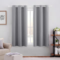 HOMEIDEAS Light Grey Blackout Curtains 42 X 63 Inch Length Set of 2 Panels Room by HOMEIDEAS