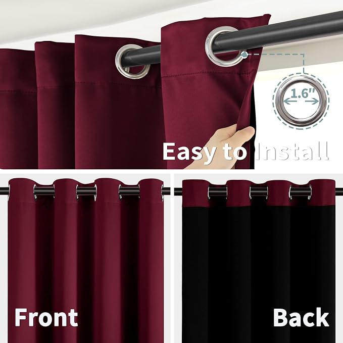 BGment Thermal Insulated 100% Blackout Curtains - Image 6