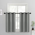 Yakamok Blackout Curtains 38x36 inch Dove Grey Thermal Drapes-Kitchen | 2 panels by Yakamok