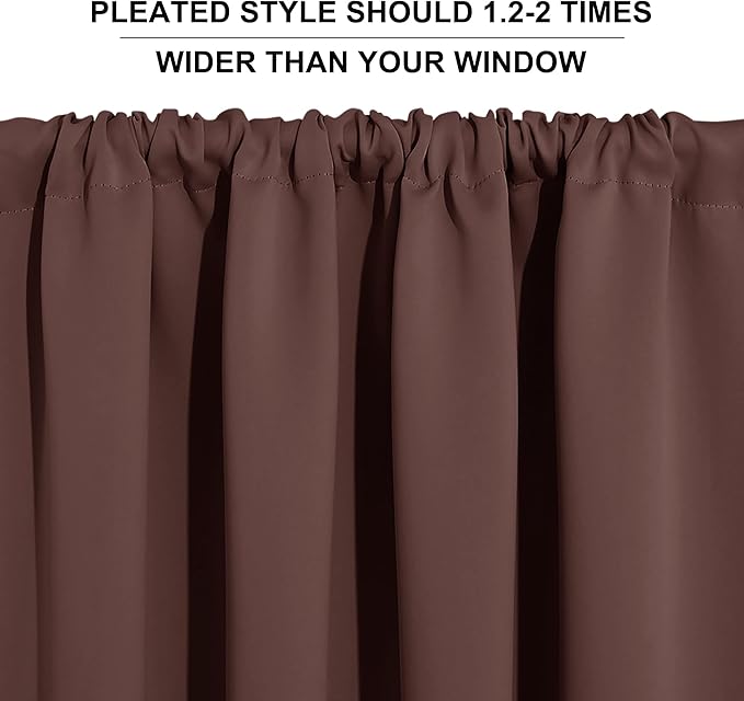 RYB HOME Cafe Blackout Curtains 24 inch Length, RV Camper Window Curtains | - Image 8