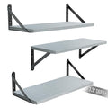 Wall Shelves 7.3" Deep Solid Paulownia Wood | 15mm Thick, Wider & Longer & by COCOYA