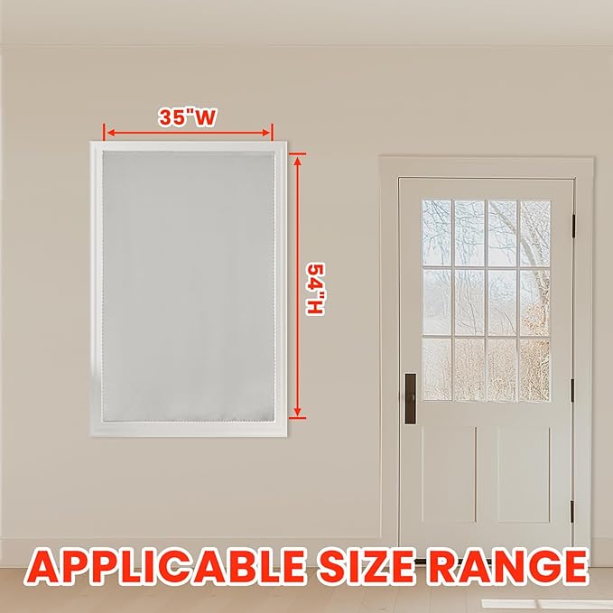 AJAZZ 100% Blackout Self Adhesive Curtains Small Window Short Temporary Black - Image 5