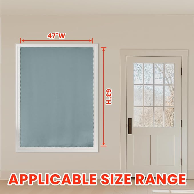 AJAZZ 100% Window Blinds Blackout Portable Black Out Curtains Adhesive Curtains - Image 6