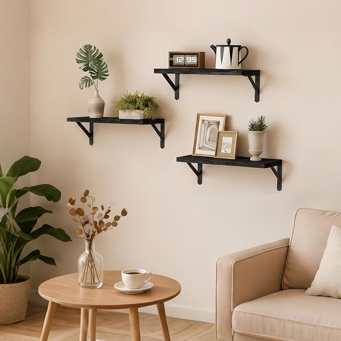 Fixwal Wall Floating Shelves for Home Decor | Wood Shelves, Natural Grain - Image 2