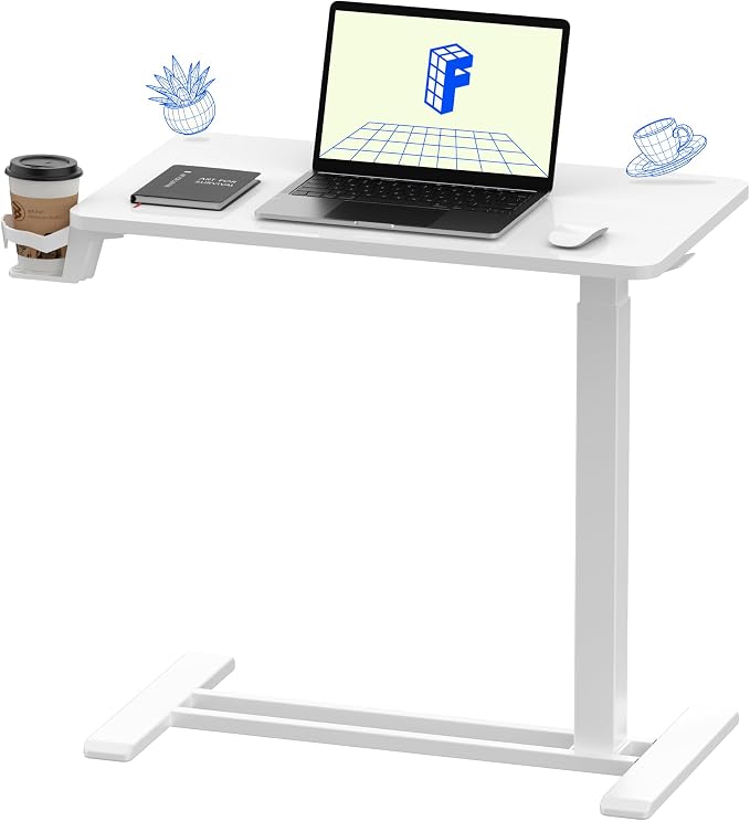 FLEXISPOT H7 28" Pneumatic Height-Adjustable Overbed Table - Image 12