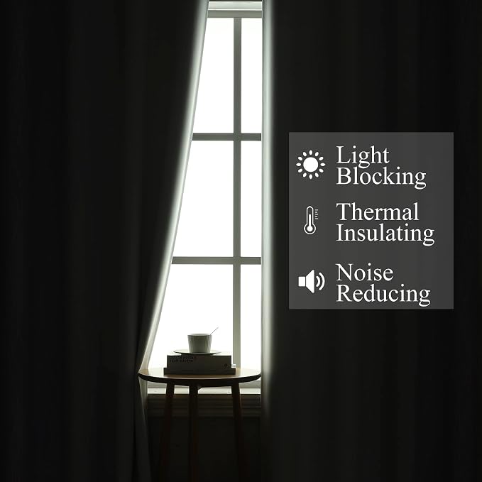 Lilac and Greyish White Ombre Blackout Curtains Living Room 96 Inches Long | - Image 3