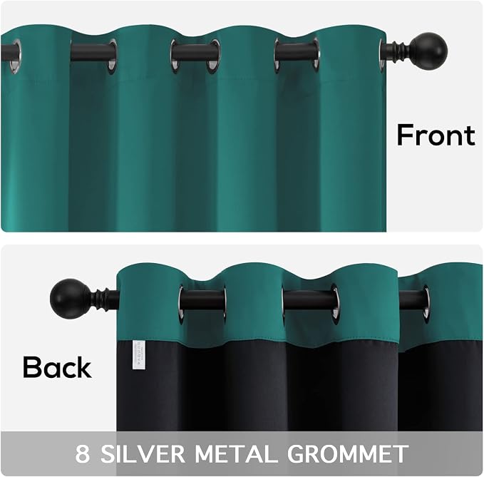 Yakamok Teal Blackout Curtains 96 inches Long - Image 6