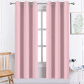 Yakamok Blackout Curtains 38x72 inch Pink Thermal Drapes-Bedroom | 2 panels by Yakamok