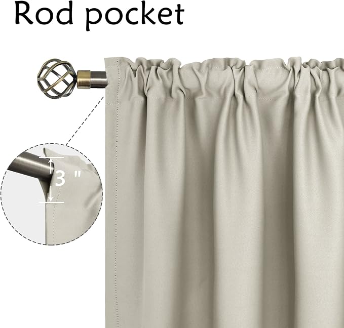BGment Short Blackout Curtains 40 Inch Length - Image 3
