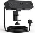 Mifaso PD65W Desk Clamp Power Strip, 1080J Surge Protector, 2 USB C | 4 Outlets by Mifaso