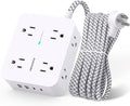 HANYCONY Surge Protector Power Strip, 5 Ft Braided Extension Cord | 8 Outlets 4 by HANYCONY