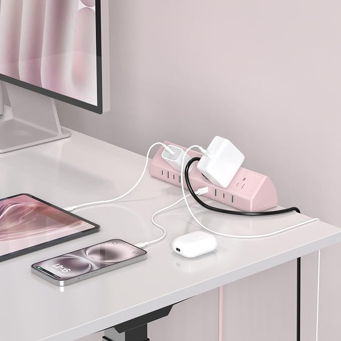 Jgstkcity Desk Clamp Power Strip USB C 65W, Surge Protector, 5 Outlets - Image 4