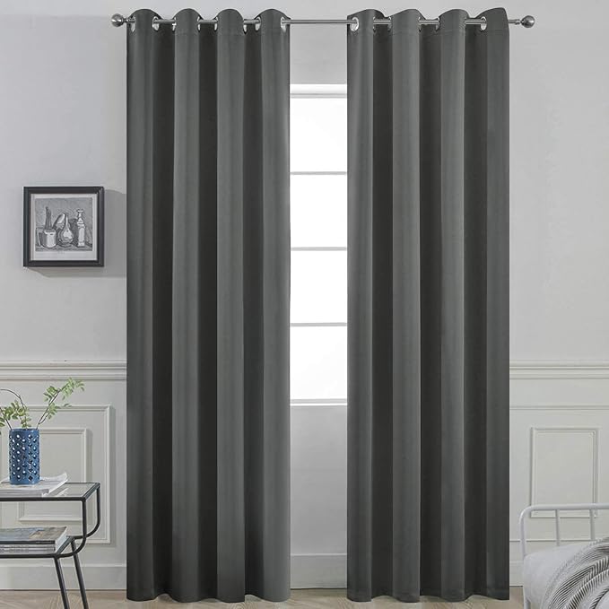 Yakamok Room Darkening Curtains 52x90 inch Length Dark Grey-Living Room | 2 by Yakamok