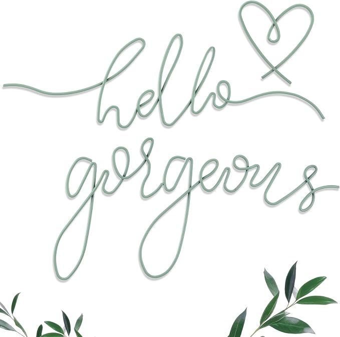 Hicarer Metal Hello Gorgeous Wall Art Minimalist Wall Decor, Classic | by Hicarer
