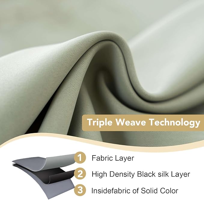 H.VERSAILTEX Blackout Curtains for Bedroom Thermal Insulated Room Darkening - Image 3