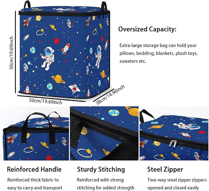 2pcs blanket storage bag for under bed, closet organizers 95L | clothing - Image 3