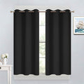 Yakamok Blackout Curtains 38x45 inch Black Thermal Drapes-Bedroom | 2 panels by Yakamok