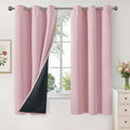 YoungsTex Light Pink 100% Blackout Curtains 63 Inch Length, Room Darkening by YoungsTex