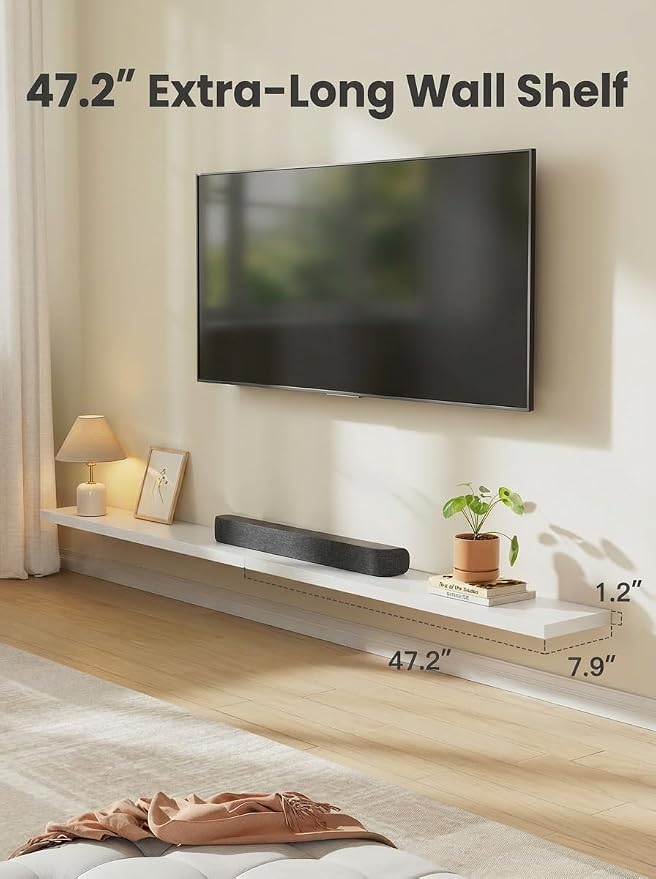 Amada 47.2" Floating Shelves for Wall Decor & Storage, Living Room, 22 lbs - Image 4