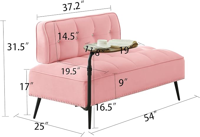 anwickjeff 55" Inch Width Modern End of Bed Bench, Leather Upholstered Futon - Image 2