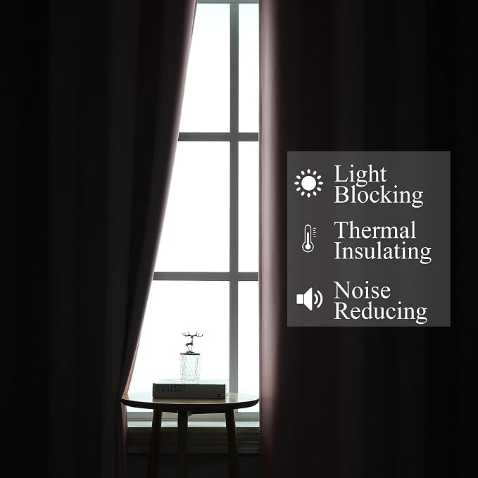 Ombre Gray and Pink Blackout Curtains - Image 3