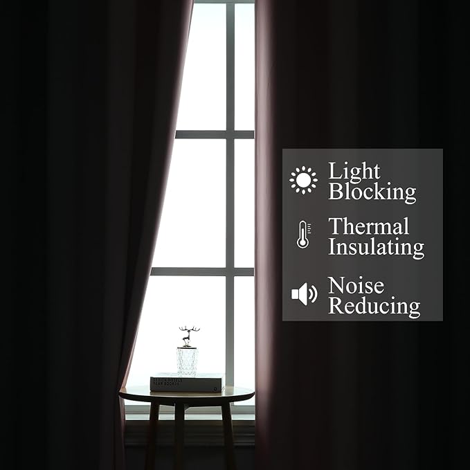 Pink and Gray Ombre Blackout Curtains - Image 3