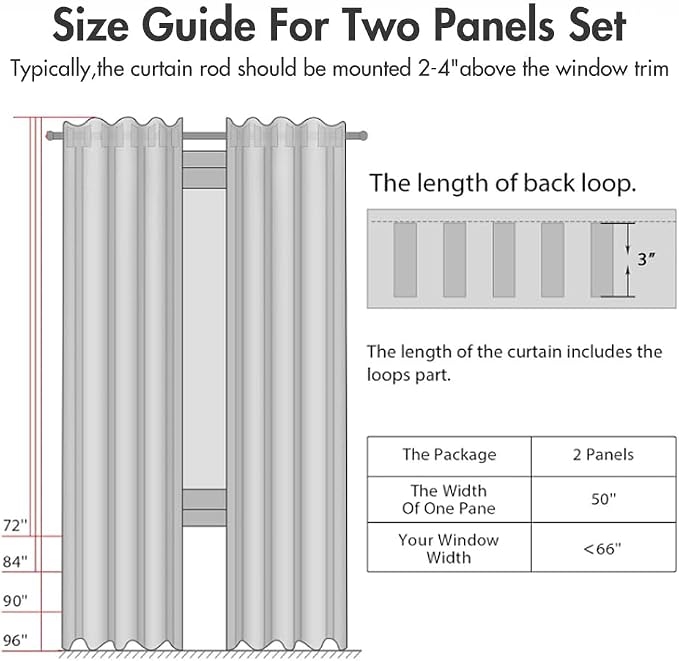 MIULEE 100% Blackout Curtains 84 inches Long Linen Curtains & Drapes - Image 8