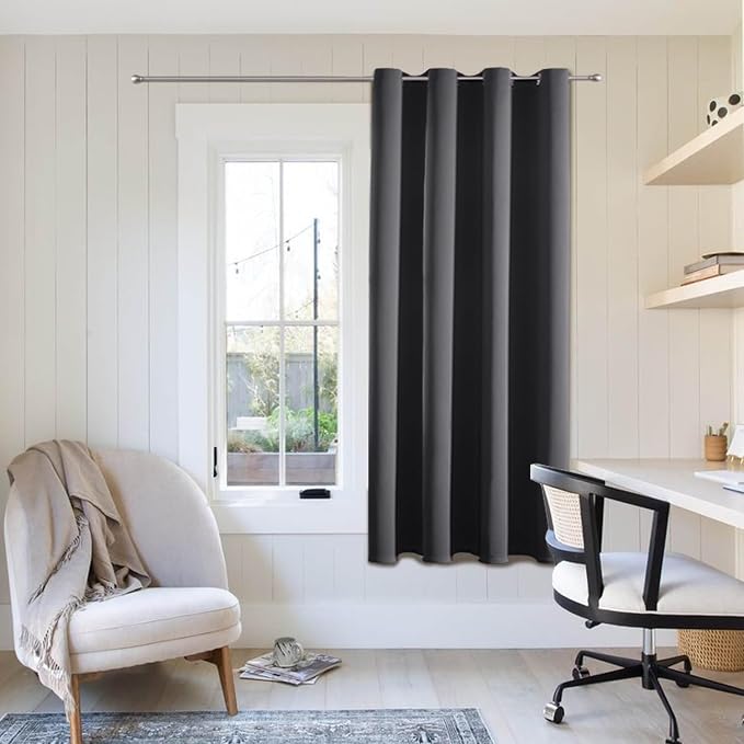 ChrisDowa Blackout Curtains for Bedroom 45 Inch Length Door Drapes, 1 Panel | by ChrisDowa