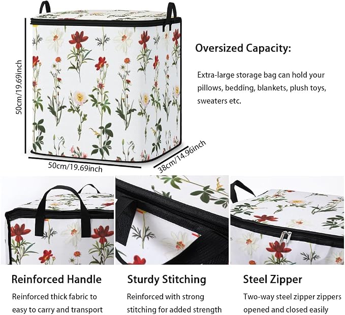 2pcs blanket storage bag for under bed, closet organizers 95L | clothing - Image 3