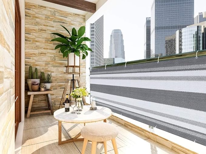 LOVE STORY 3' x 10' Balcony Privacy Screen Cover, 95% UV Block, Fence Cover - Image 2