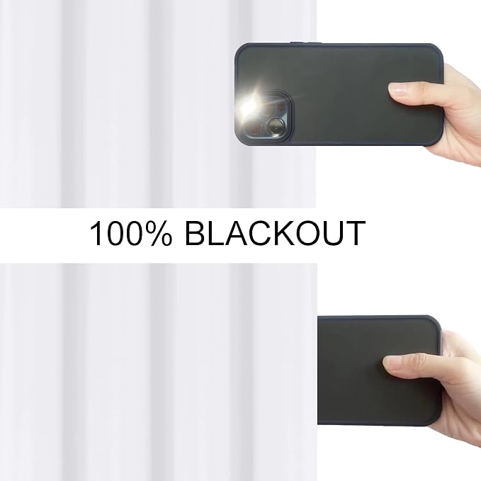 100% Blackout Curtains 52 x 72 Inch/2 Panels - Image 3