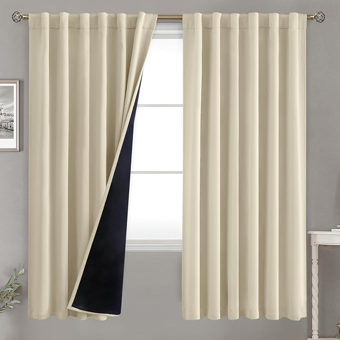 BGment Beige Full Blackout Curtains by BGment