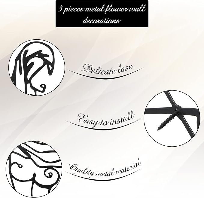 Photect 3 Pcs Metal Wall Art Decor Minimalist Abstract Woman Wall Art Metal - Image 5