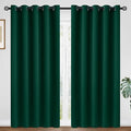 COSVIYA Grommet Room Darkening Dark Green Curtains 84 inch Long by COSVIYA