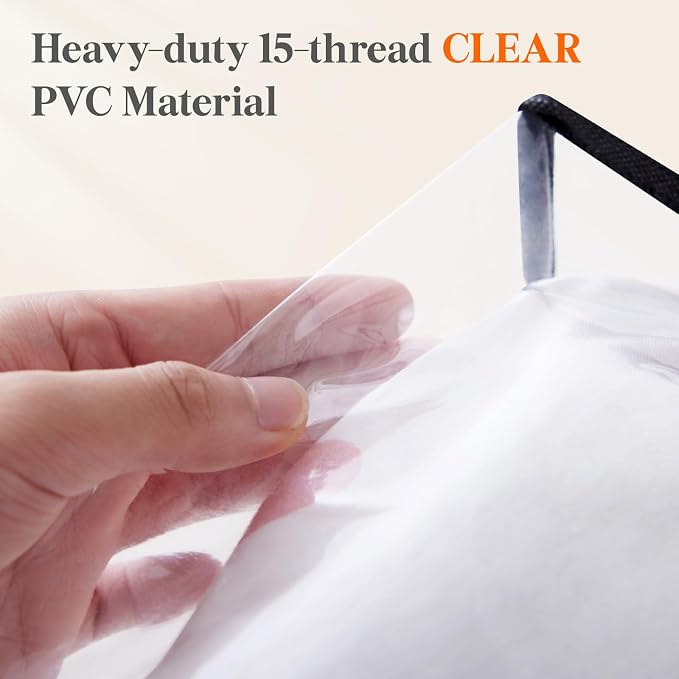 Lifewit 12 Pack Clear Clothes Storage Bags, 45L Plastic Blanket Storage Bag - Image 2