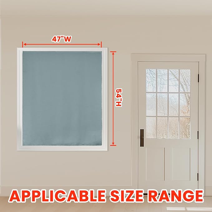 AJAZZ 100% Blackout Stick Curtain Portable Black Out Curtains Adhesive Curtains - Image 8