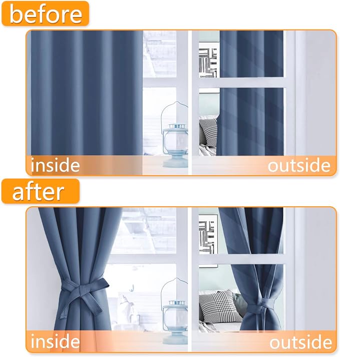Blackout Curtains for Bedroom, 38 x 63 Inches Length, Window Curtains for - Image 4