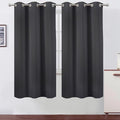 Dark Grey Thermal Blackout Curtains/42 x 72 Inch/Set of 2 Panels Room Darkening by Lemomo