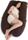 QUEEN ROSE U Shaped Pregnancy Pillow, Breathable Cotton Full Body Support by QUEENROSE